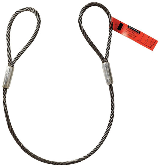 Metal Wire Rope Sling w/ eyes on 2 ends