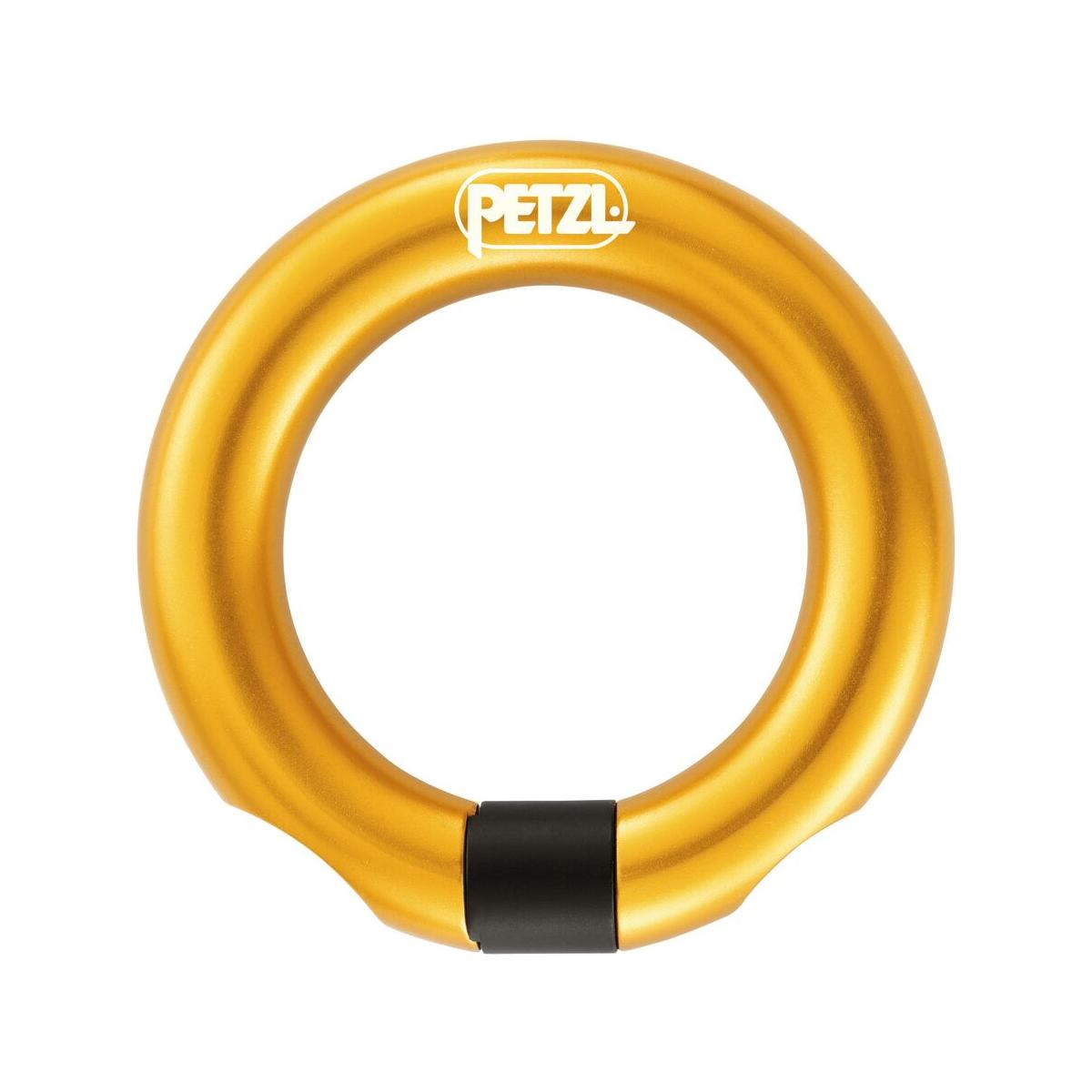 Petzl RING OPEN multi-directional gated ring, Yellow, 1