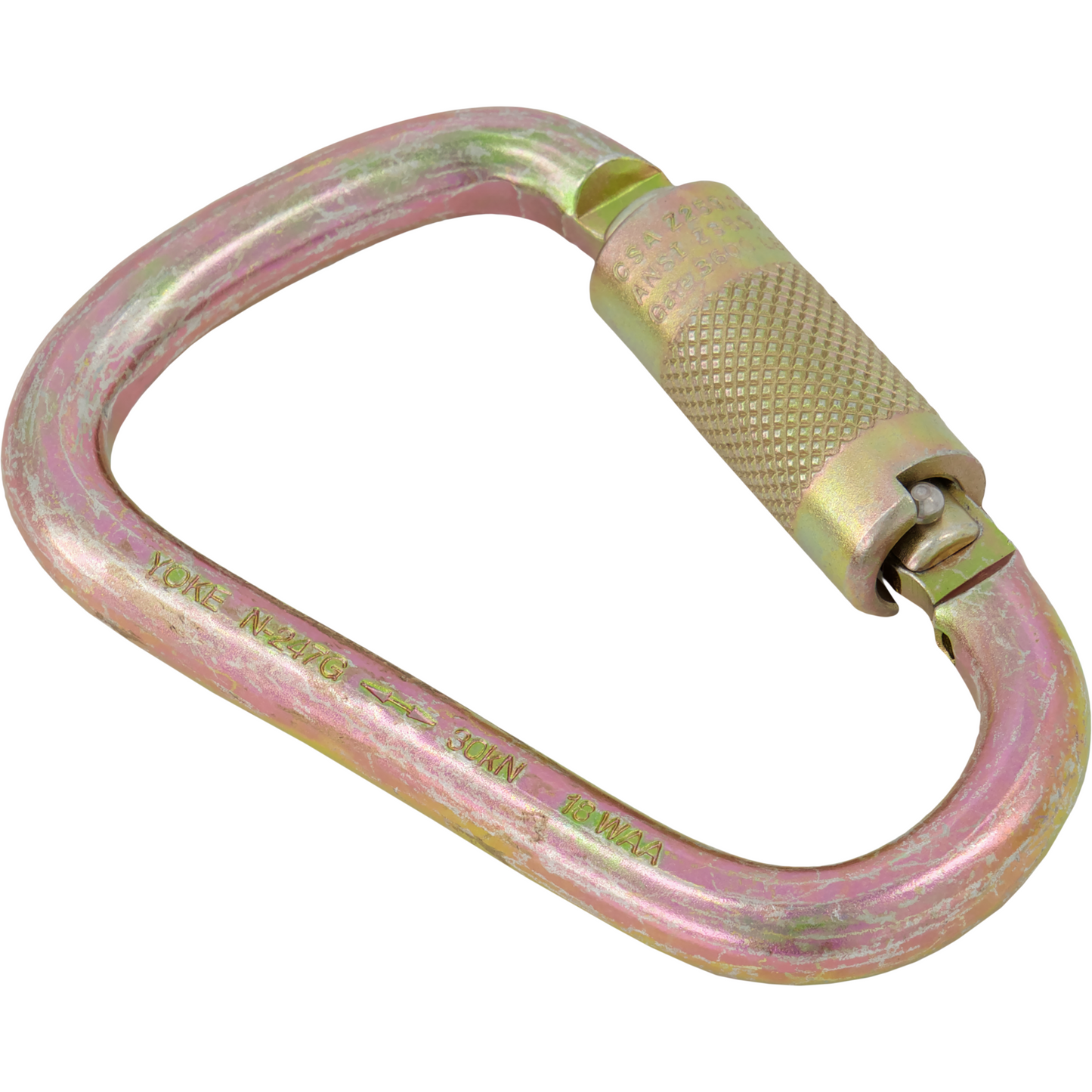 Niagara Safety Steel "D" Twist Auto-Lock Carabiner 1.1", 1